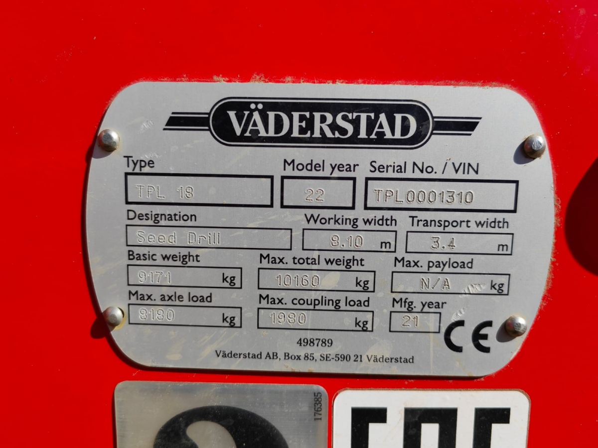 Сеялка пропашная точного высева Vaderstad seed drill tpl18
